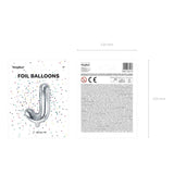 Folienballon Buchstabe J Silber - 36cm
