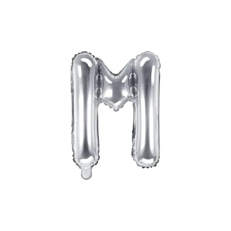 Folienballon Buchstabe M Silber - 36cm