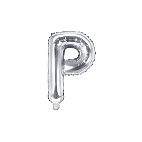 Folienballon Buchstabe P Silber - 36cm