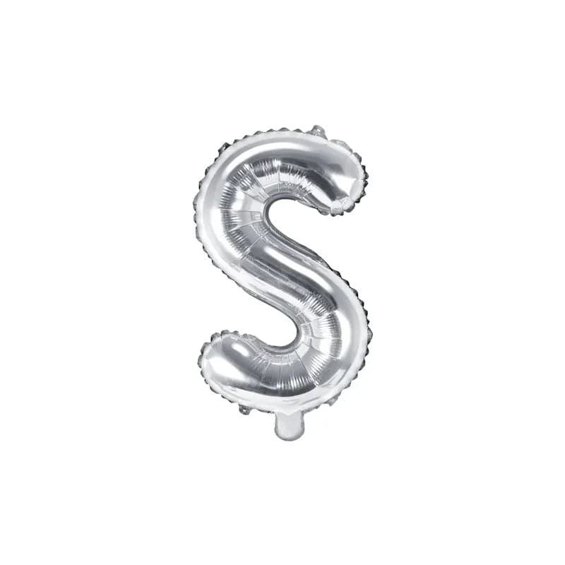 Folienballon Buchstabe S Silber - 36cm