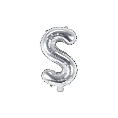 Folienballon Buchstabe S Silber - 36cm