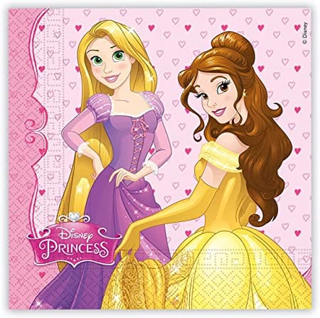 Servietten Princess 33cm x 33cm, Pastell Mix (20 Stk.)