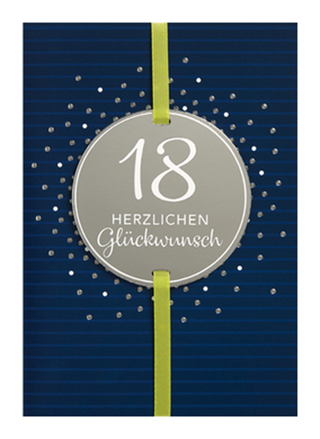 Karte Zahlengeburtstag 18