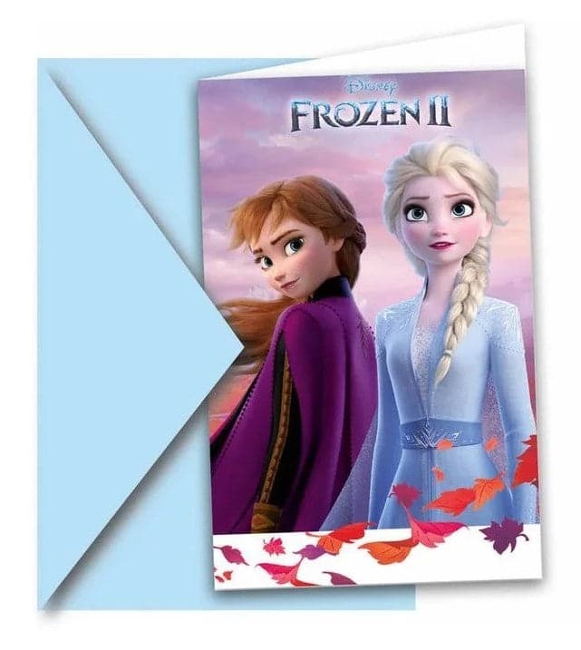 Frozen Einladungskarte + Umschlag (6 Stücke)