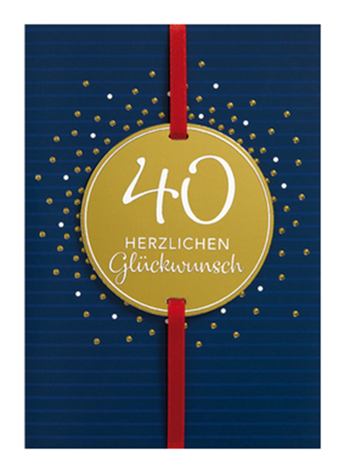 Karte Zahlengeburtstag 40