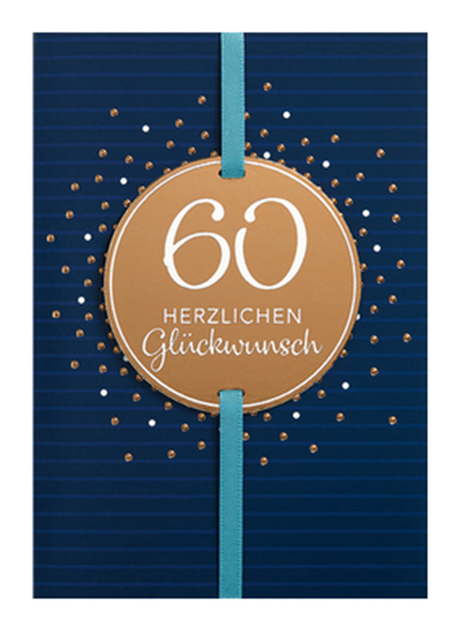 Karte Zahlengeburtstag 60