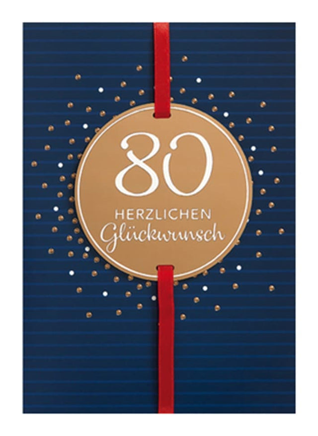 Karte Zahlengeburtstag 80