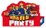 Fireman Sam Einladungskarte + Umschlag (8 Stücke)