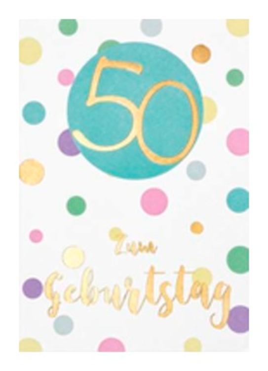 Zahlengeburtstag 50 Pastel Coll
