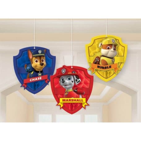 Deckendekoration Paw Patrol 60cm, Metallic Mix (3 Stk.)
