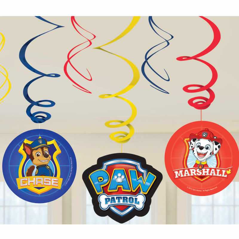 Spiralen Paw Patrol 60cm, Metallic Mix (6 Stk.)