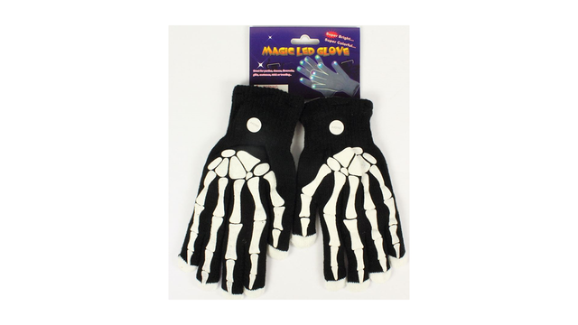 Halloween Handschuhe Skelett LED