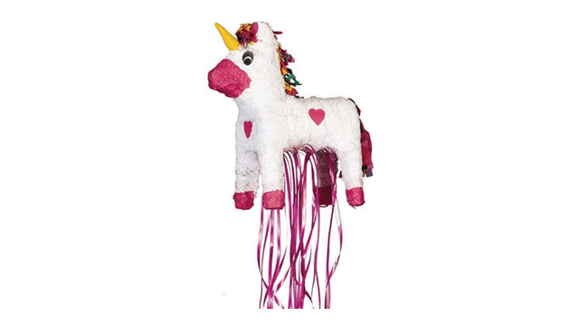 Pinata Einhorn in Weiss und Pink 