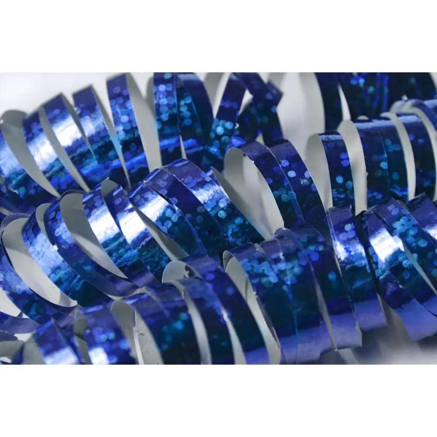 Holografische Serpentinen, blau, 3,8m