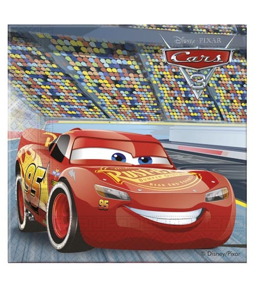 Servietten Cars 33cm x 33cm, Pastell Mix (20 Stk.)