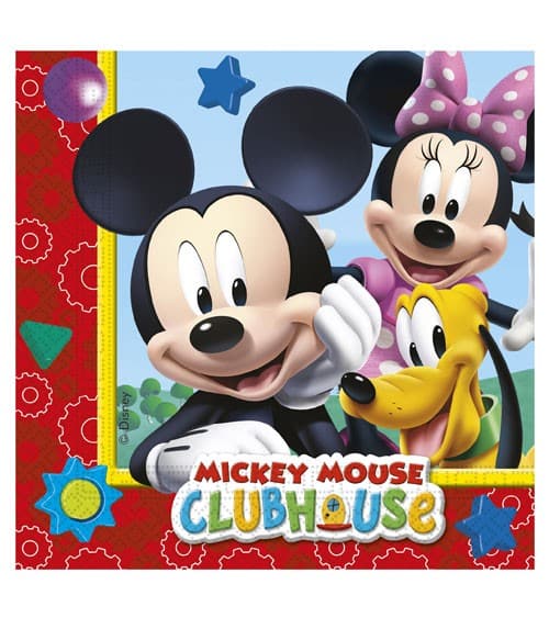 Servietten Mickey Mouse 33cm x 33cm, Metallic Mix (20 Stk.)