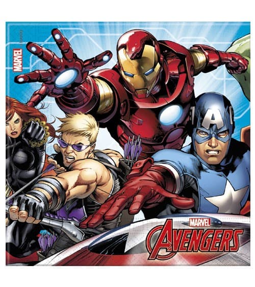 Servietten Avengers 33cm x 33cm, Metallic Mix (20 Stk.)